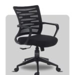 Comfortable medium mesh-back ergonomic chair offering breathable support, crafted by Trosta in Ahmedabad, Gujarat.