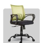 Office chair with breathable mesh and ergonomic back support for enhanced productivity, manufactured by Trosta in Gujarat.