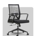 Office chair with a mesh back and adjustable armrests for added comfort, designed by Trosta, Gujarat.