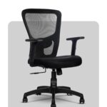 Ergonomic mesh-back chair for excellent support and breathability, crafted in Ahmedabad by Trosta.