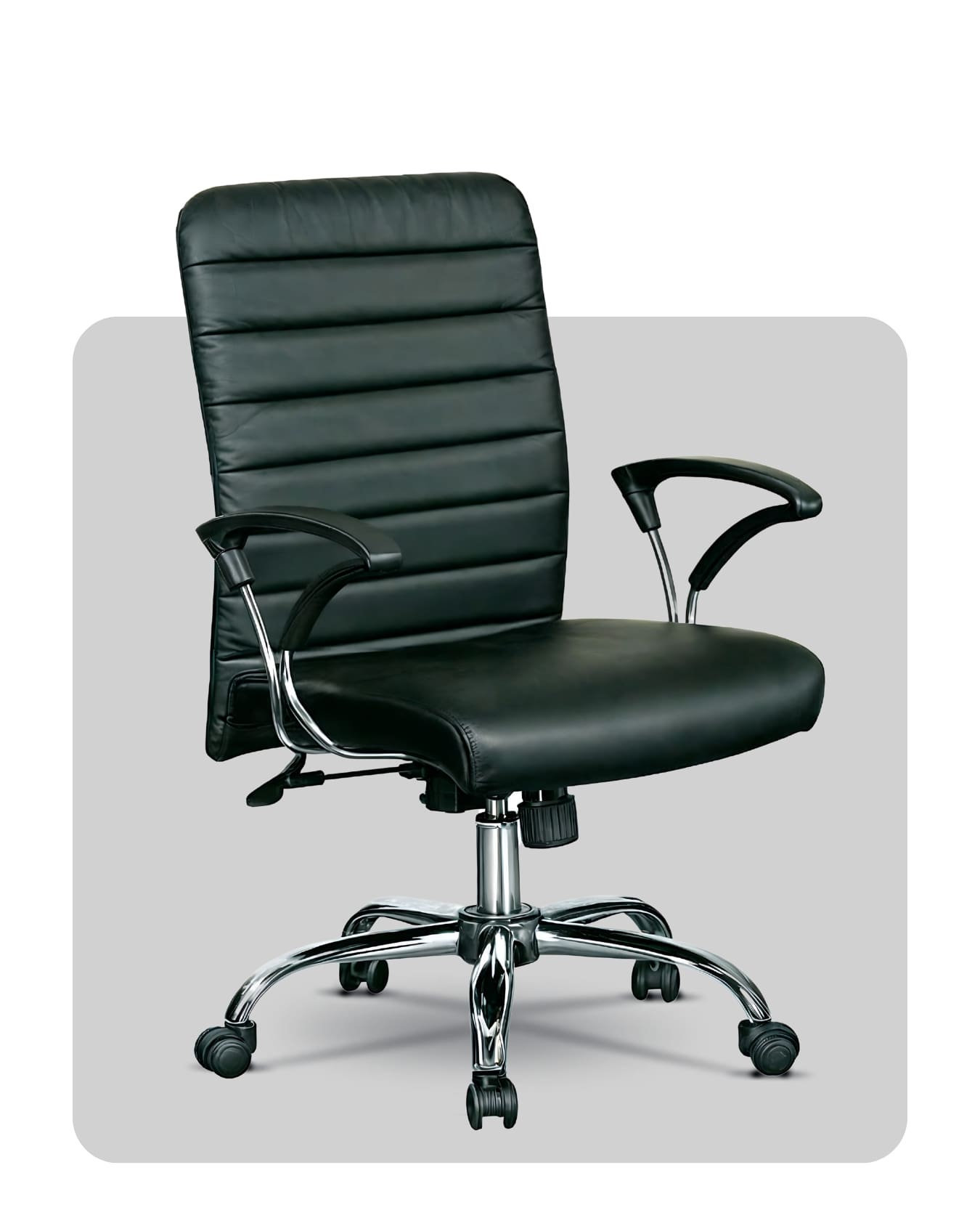 Ergonomic chair with breathable mesh back and lumbar support, designed by Trosta in Ahmedabad, Gujarat.