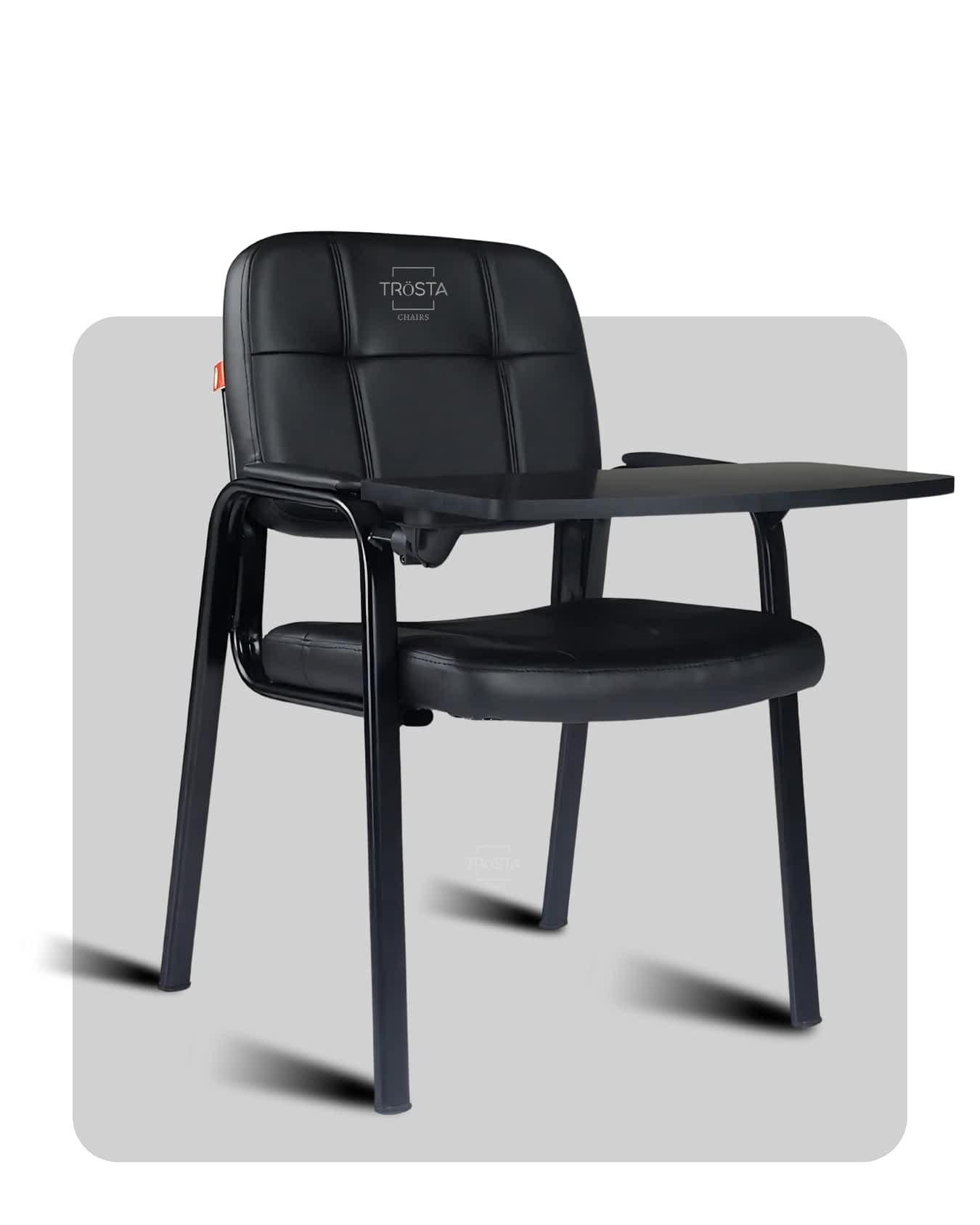 Ergonomic training chair with modern aesthetics, manufactured in Ahmedabad by Trosta.