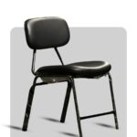 Training chairs with writing pads arranged in a conference room, perfect for group discussions, meetings, and collaborative sessions.